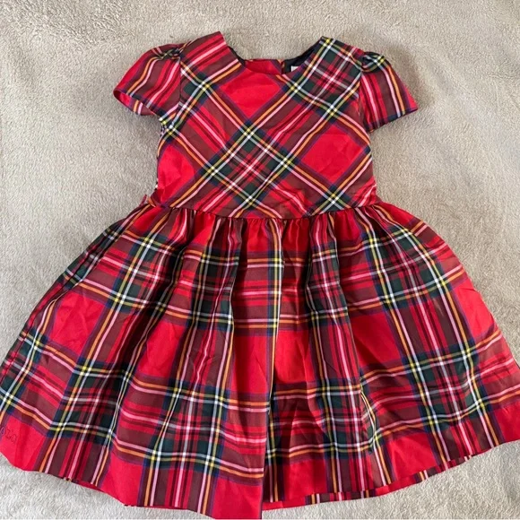 Ralph Lauren Red Tartan Plaid Holiday Dress Size 18M - Picture 2 of 4